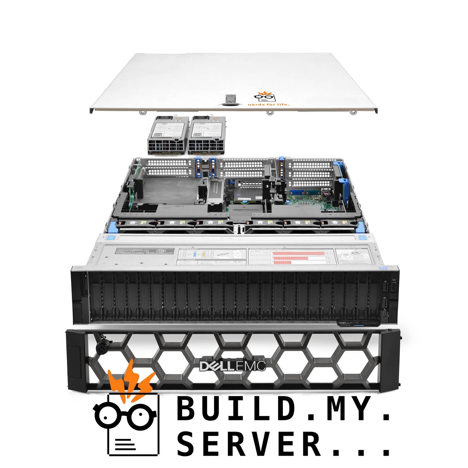Dell PowerEdge R740xd 24-Bay 12-NVMe Server 3.50Ghz 16-Core 128GB RAM 7.7TB SSDs