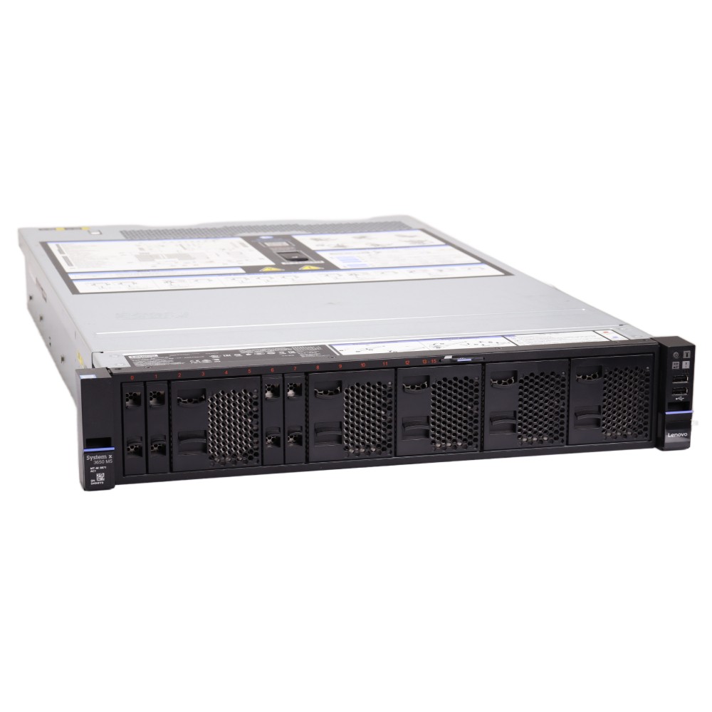 Lenovo x3650 M5 // 2x E5-2637 v4, 8x SFF, M5210, 2x PSU, 19″ Rails