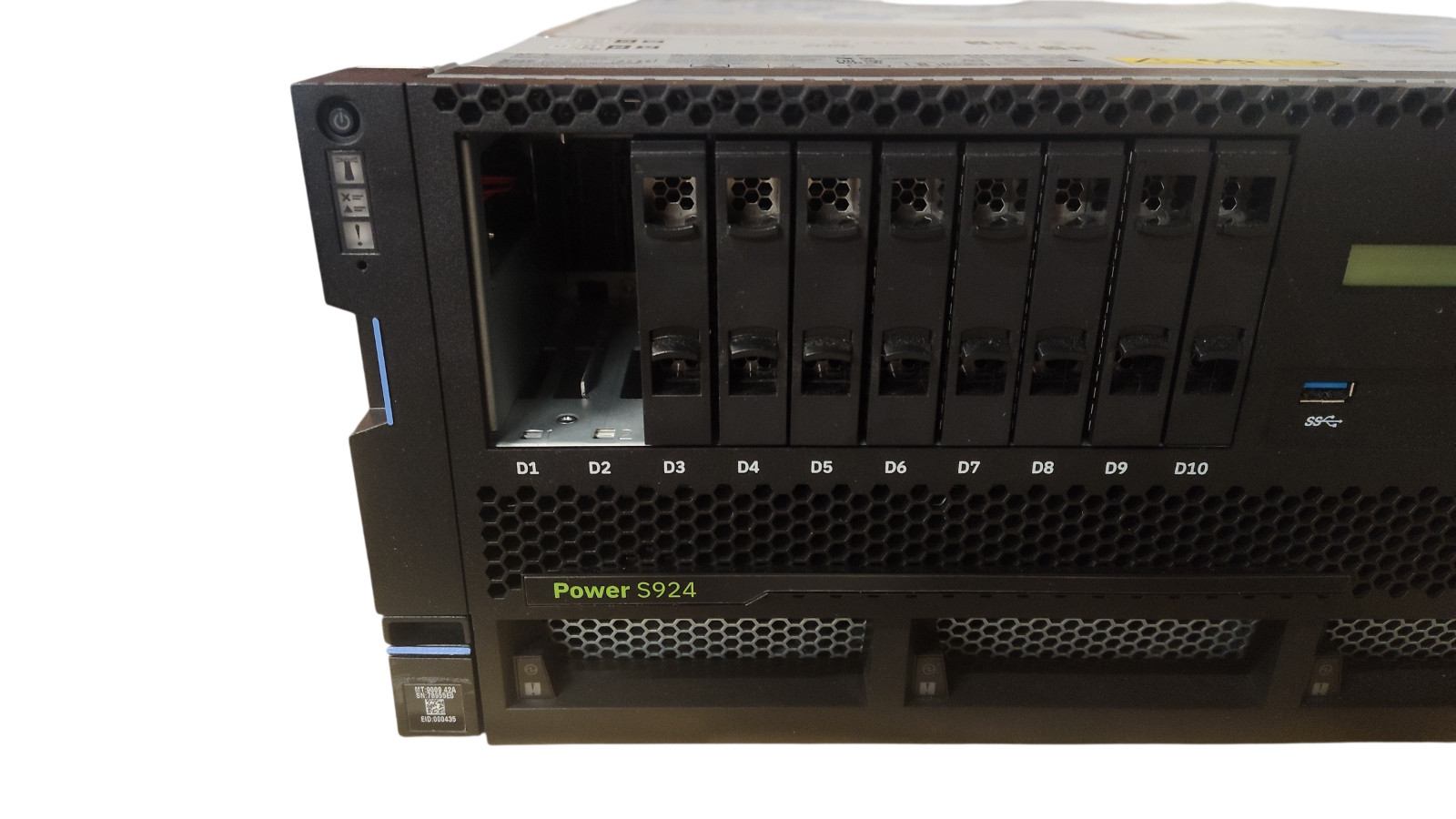 IBM S924 9009-42A, 2x Power9 02CY571 CPU, RAID Cards included, No RAM , No HDs