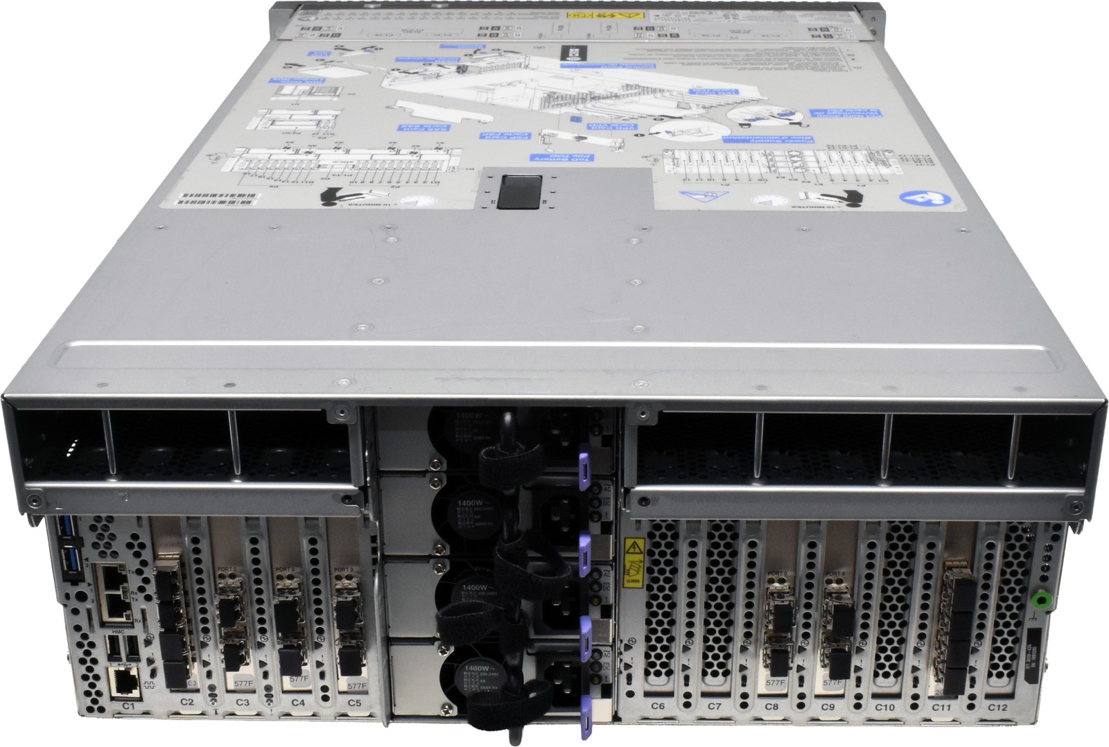 IBM Power S924 Server 2x Power9 CPU 6C 128GB PC4 4U 2x 10GbE 4P 5x 16Gb/s DP