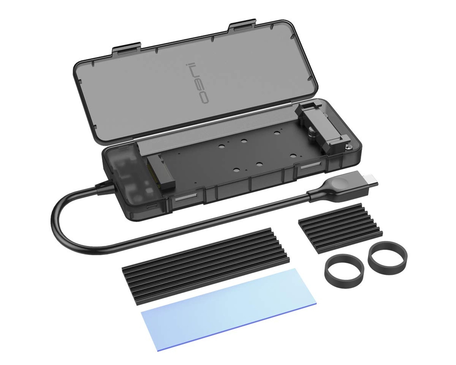 ineo M.2 NVMe (PCIe) SSD Tool-Free Enclosure to USB 3.2 Gen 2 Type C [C2575 M…