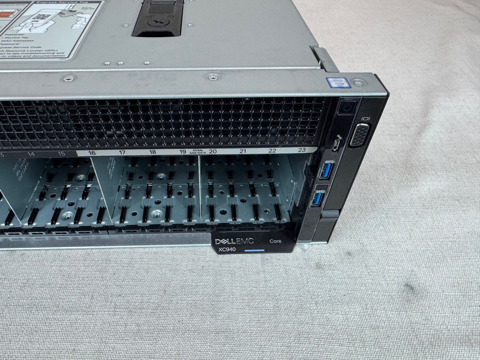 Dell PowerEdge XC940 24x 2.5″ Server- 4x 24C Platinum 8268 2.9GHz, 128GB, HBA330