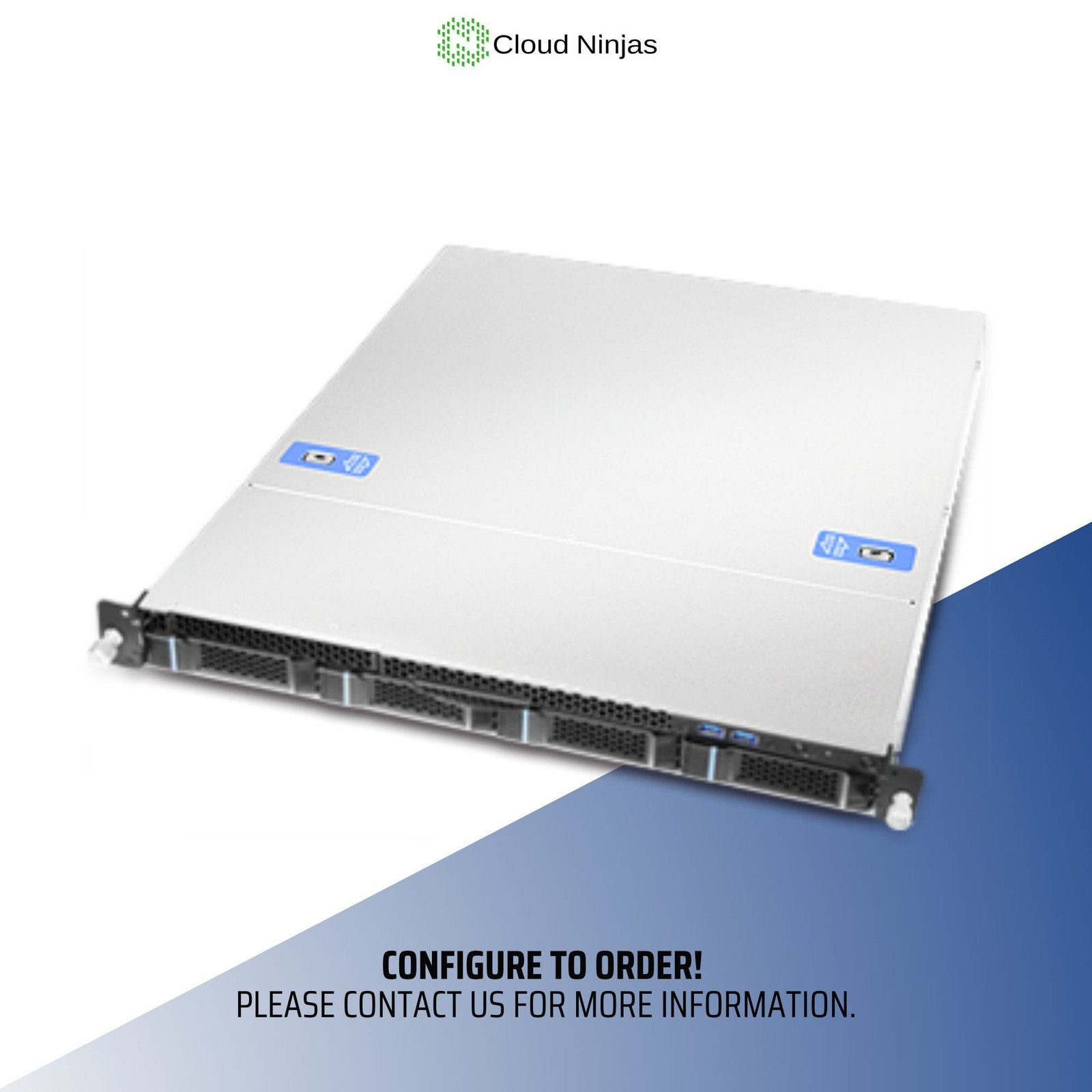 Cloud Ninjas ARA-4LS-2 4 Bay 1U Server AMD Ryzen 7 7700X DDR5 NVMe 2x 350W PSU