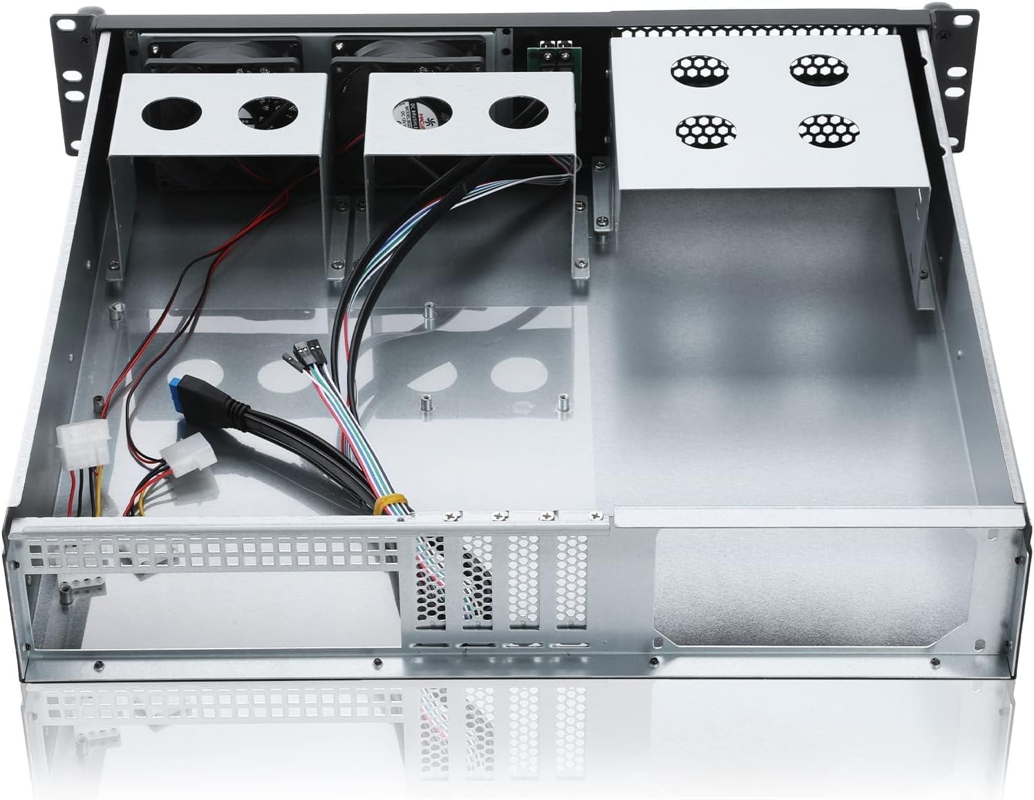 RackChoice 2U Server case Micro ATX Compact Rackmount 2 x 5.25 Chassis Support A