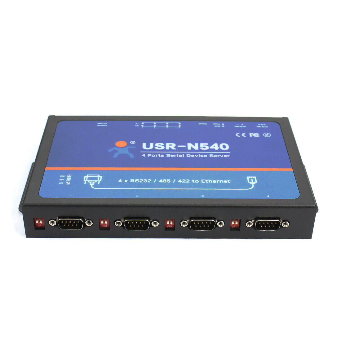 USR-N540 RS232 Serial Converter 4 Ports Serial RS232 RS485 RS422 To Lan Ethernet