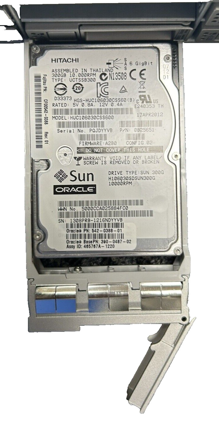 Sun ORACLE SPARC T4-1 Server SERP2 w/ Power Supply & 6 X 300GB SAS2 HDD