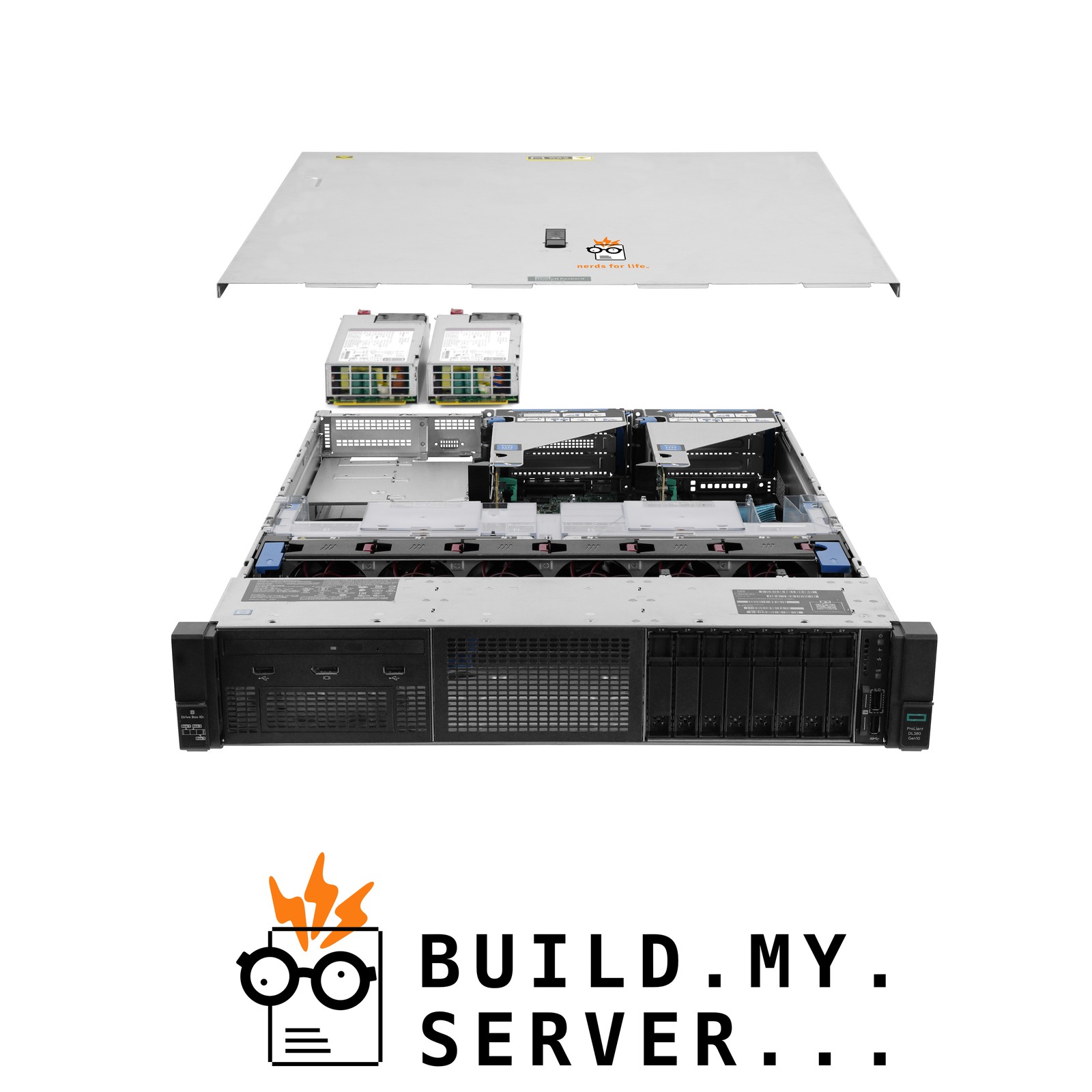 HPE ProLiant DL380 G10 Plus SAS / NVMe Server 2.80Ghz 48-Core 384GB RAM 6TB SSDs