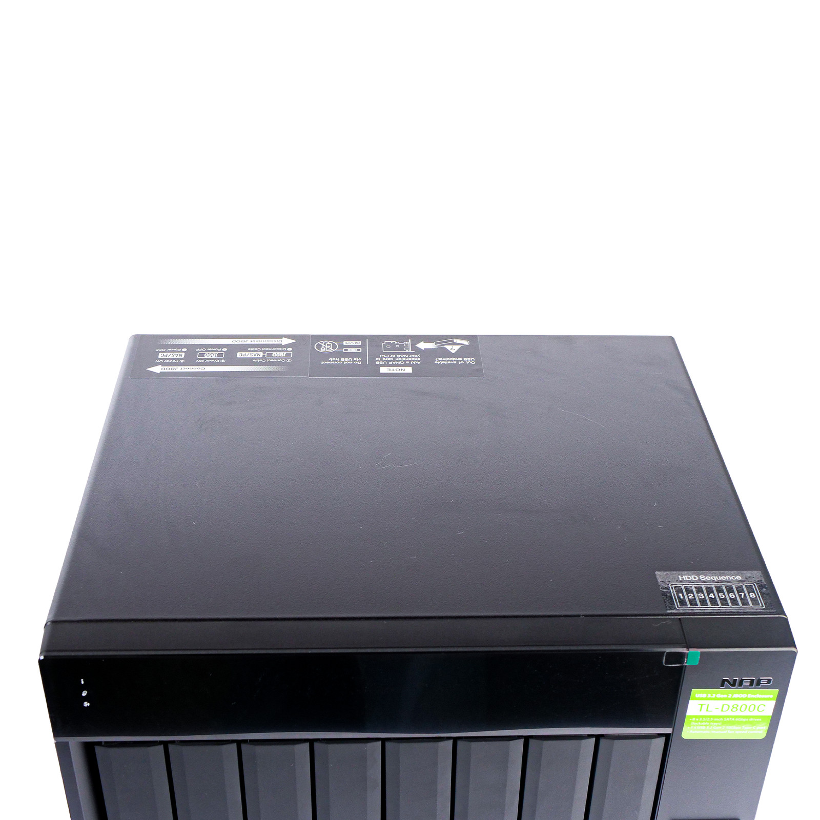 QNAP TL-D800C USB 3.2 Gen2 8-Bay 3.5/2.5″ SATA JBOD Desktop Storage Enclosure
