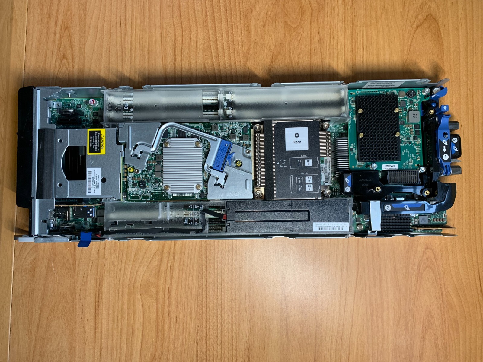 HP ProLiant BL460C Gen 9 Barebones 762737 w 2 Heatsinks & RAID, No CPU/RAM/HDD