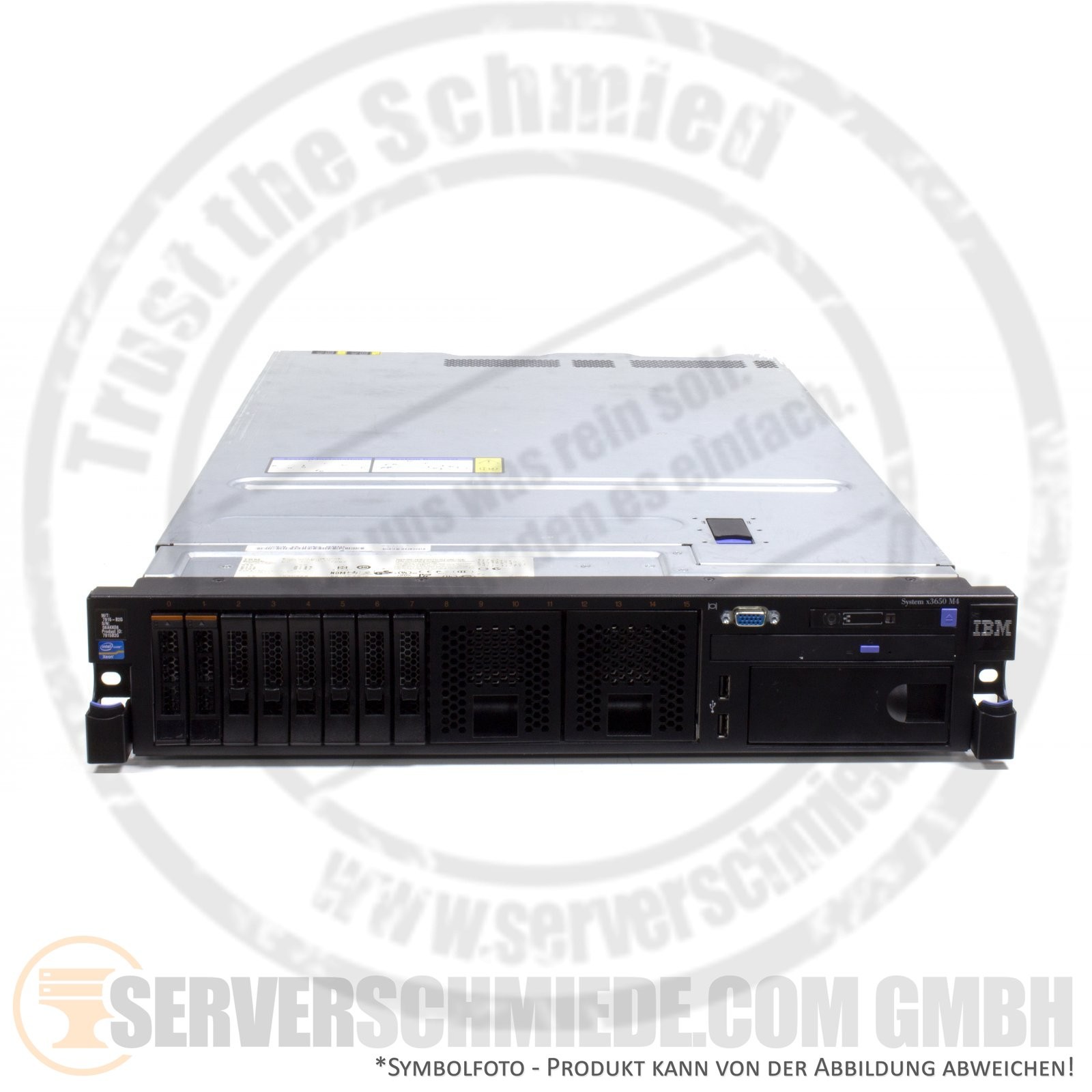 IBM System x3650 M4 19″ 2U Server 8x 2.5″ SFF 2x Intel XEON E5-2600 v1 v2 DDR3 E