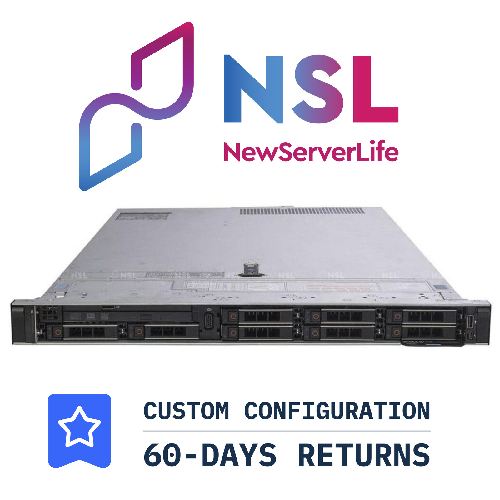 DELL R640 8SFF Server 2x Gold 6136 3.0GHz =24 Cores 64GB H730p 4xRJ45