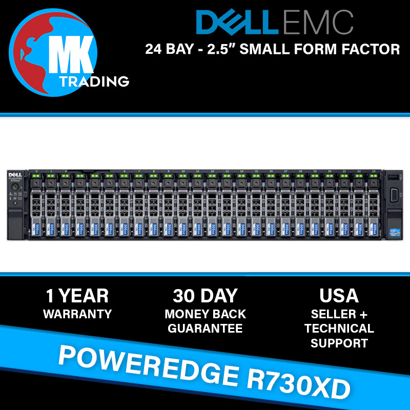 Dell PowerEdge R730XD 24B SFF 2U Server -V2- Choose CPUs/RAM/Drives – Wholesale