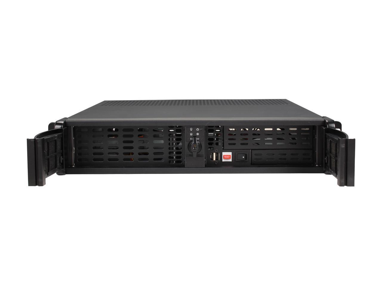 iStarUSA D-200-FS Black Aluminum / Steel 2U Rackmount Compact Stylish Chassis