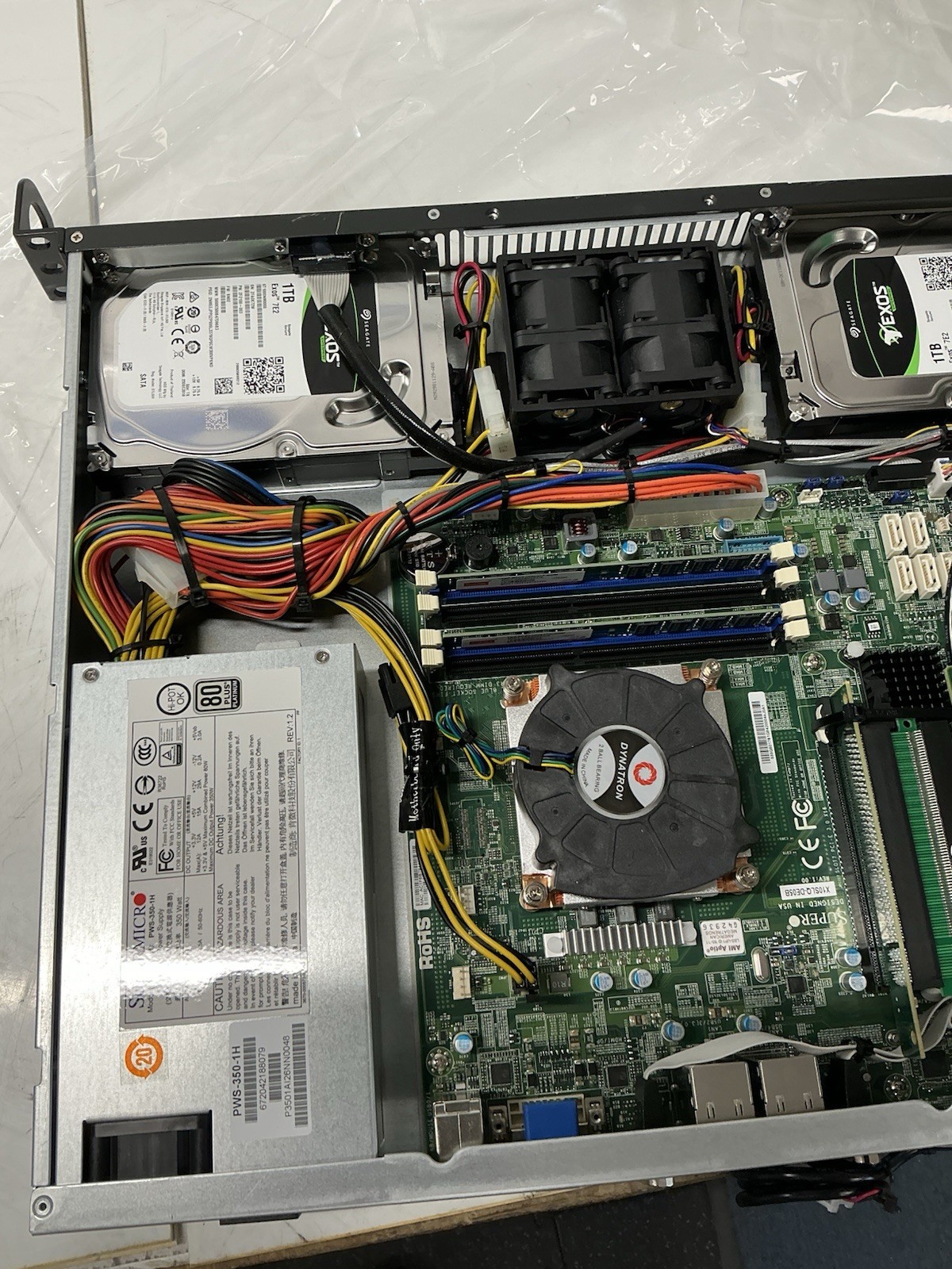 Supermicro X10SLM-F 1U Rack Server CSE-512 Xeon E3 DDR3 ECC/ Dual 1TB HDD W-785S