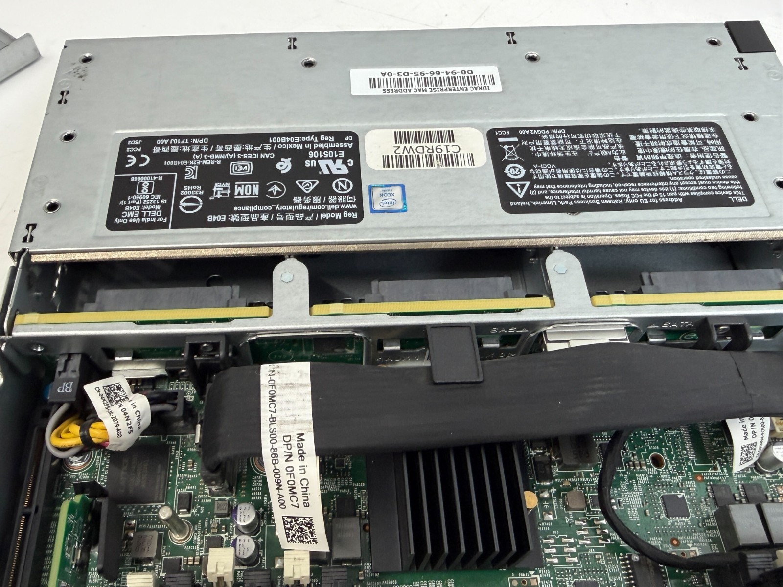 Dell PowerEdge MX740c Blade 2x Heatsinks 2x Xeon Gold 5117 NO RAM NO HDD