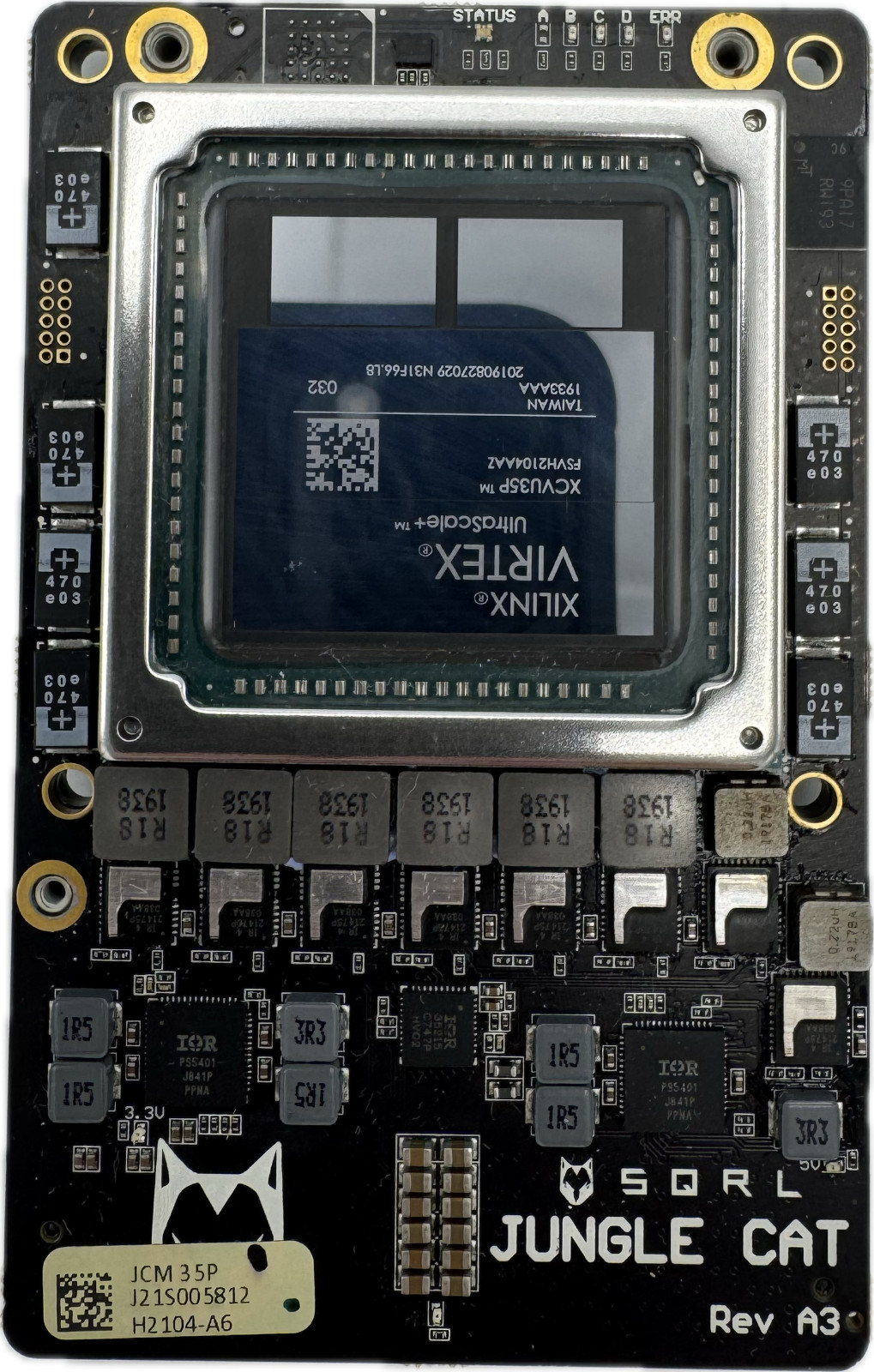 SQRL Jungle Cat, Direct Liquid Cool, with 2x Xilinx Virtex UltraScale+ XCVU35P