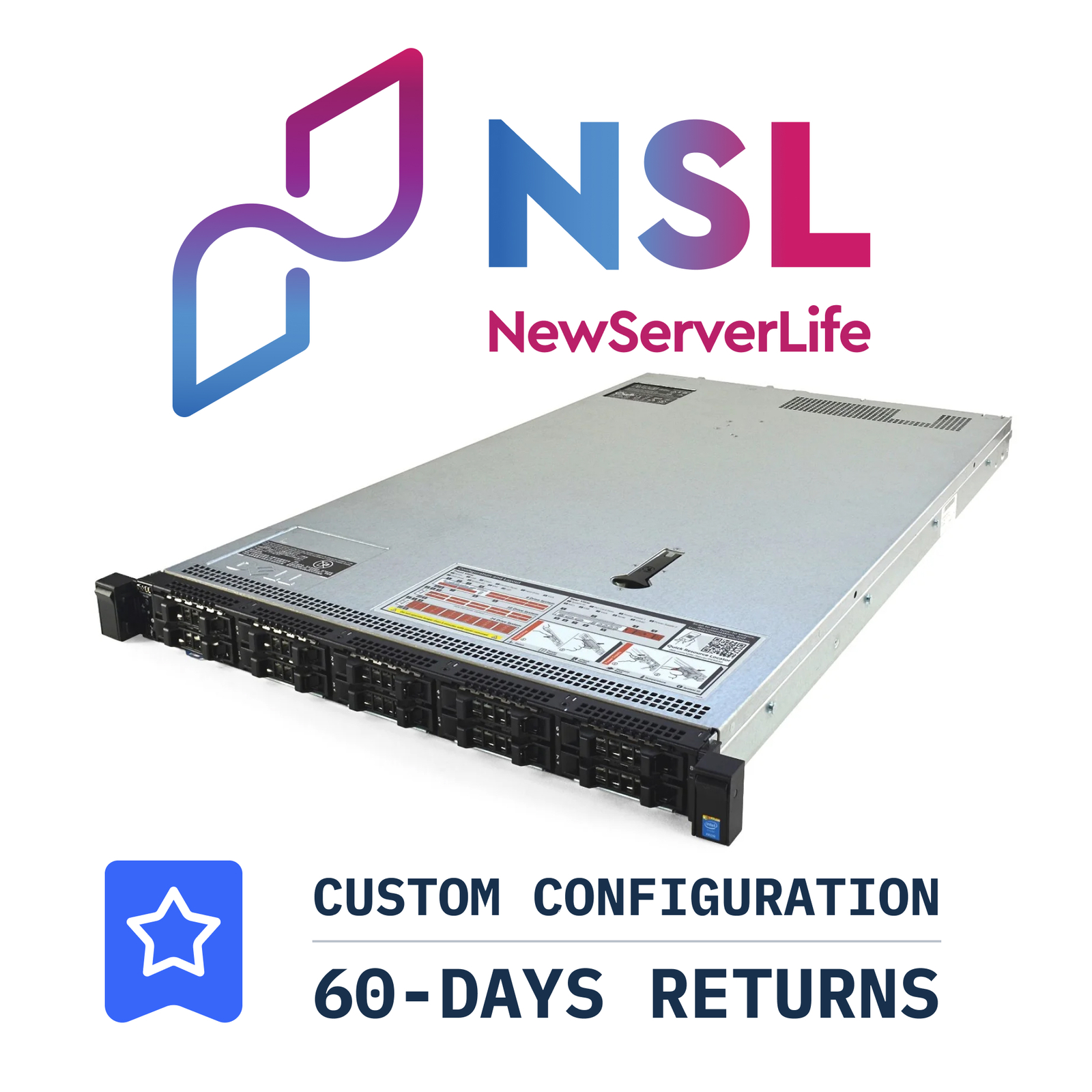 DELL PowerEdge R630 10 Bay SFF 2x E5-2640v4 2.4GHz =20 Cores 64GB H730 4xRJ45
