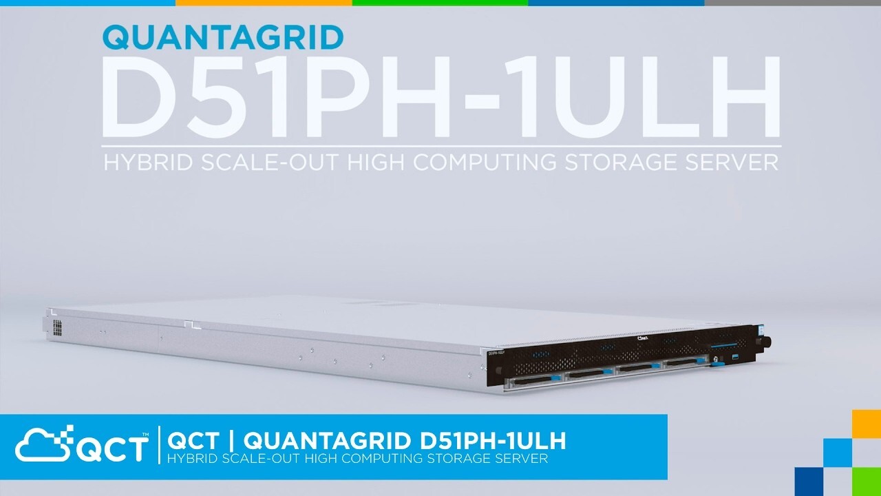 NIB 1U Quanta Storage Server Barebone 12x LFF QCT D51PH-1ULH 12GB/s SAS3 RAILS