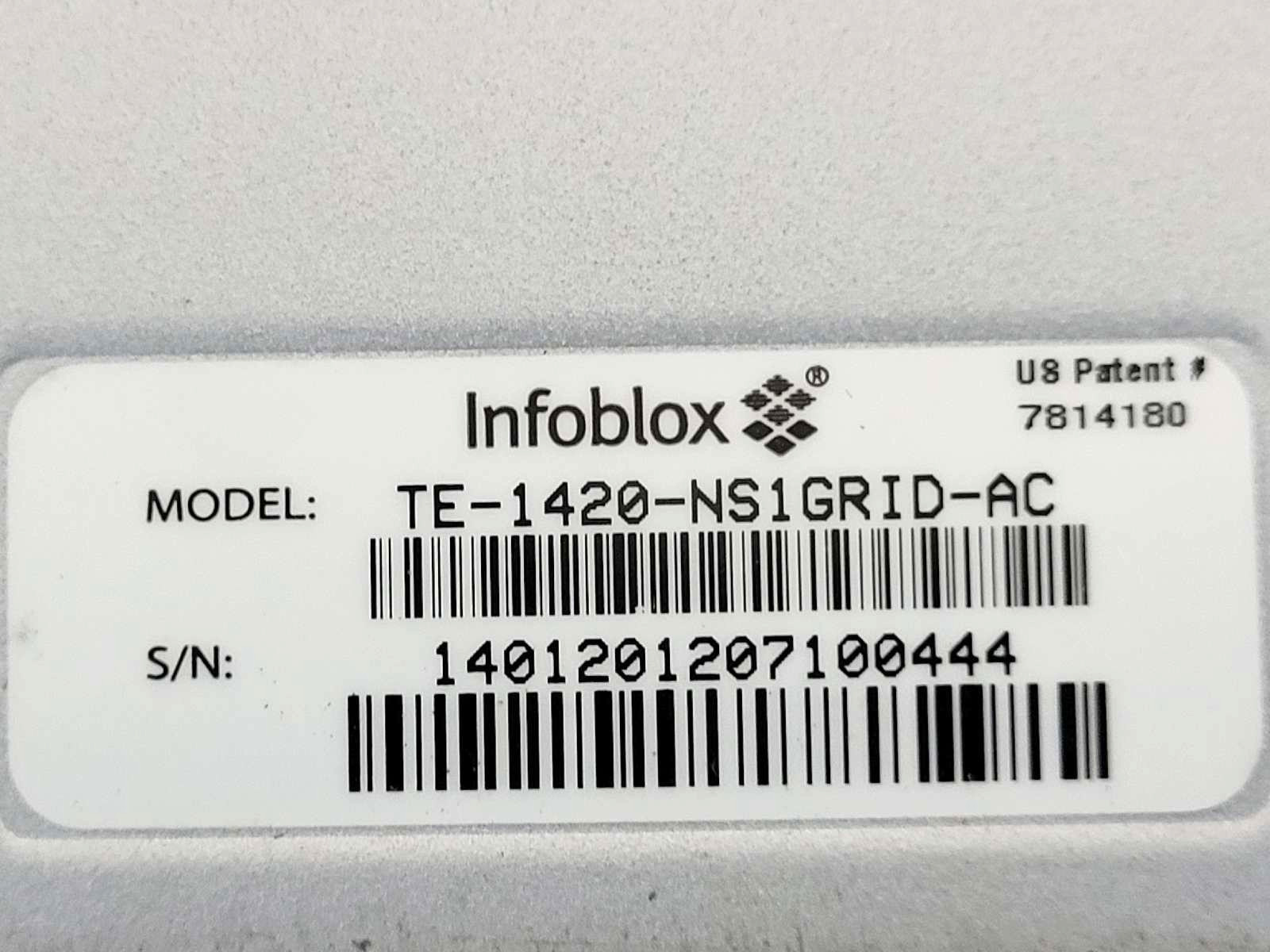 Infoblox Trinzic 1400 Rack-Mountable Network Server P/N: TE-1420-NS1GRID-AC