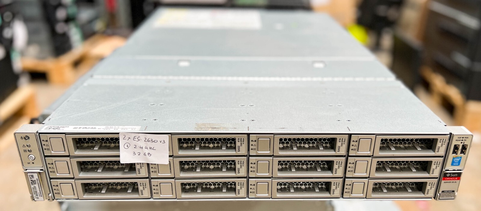 Oracle Server X5-2L | 2x Xeon E5-2630 v3 @2.4GHz 32GB 12x4TB SAS + RAID 2xPSU