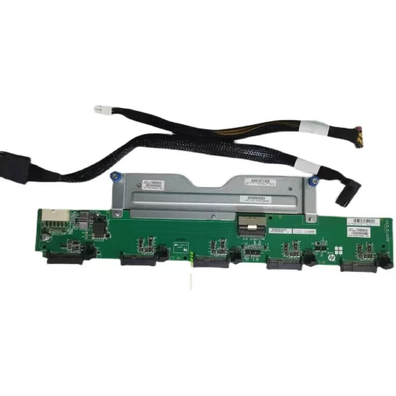 HP DL580 G8 G9 5-Bay SAS/SATA SFF 2.5″ Top HDD Backplane Kit 735520-001 + Cables