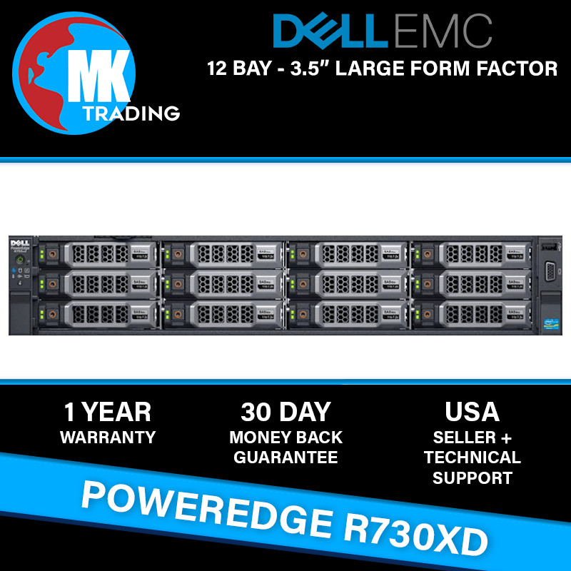 Dell PowerEdge R730XD 12B LFF 2U Server -V2- Choose CPUs/RAM/Drives – Wholesale