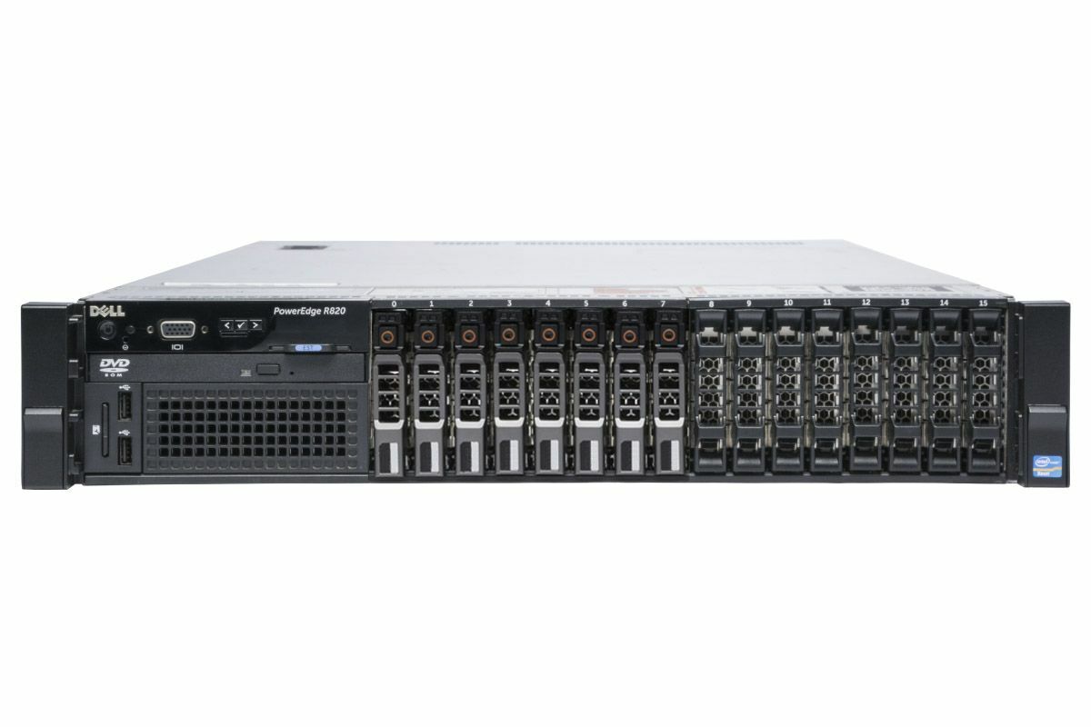 Dell PowerEdge R820 4x Eight-Core E5-4620 128GB RAM 8x 600GB HDD 2U Rack Server