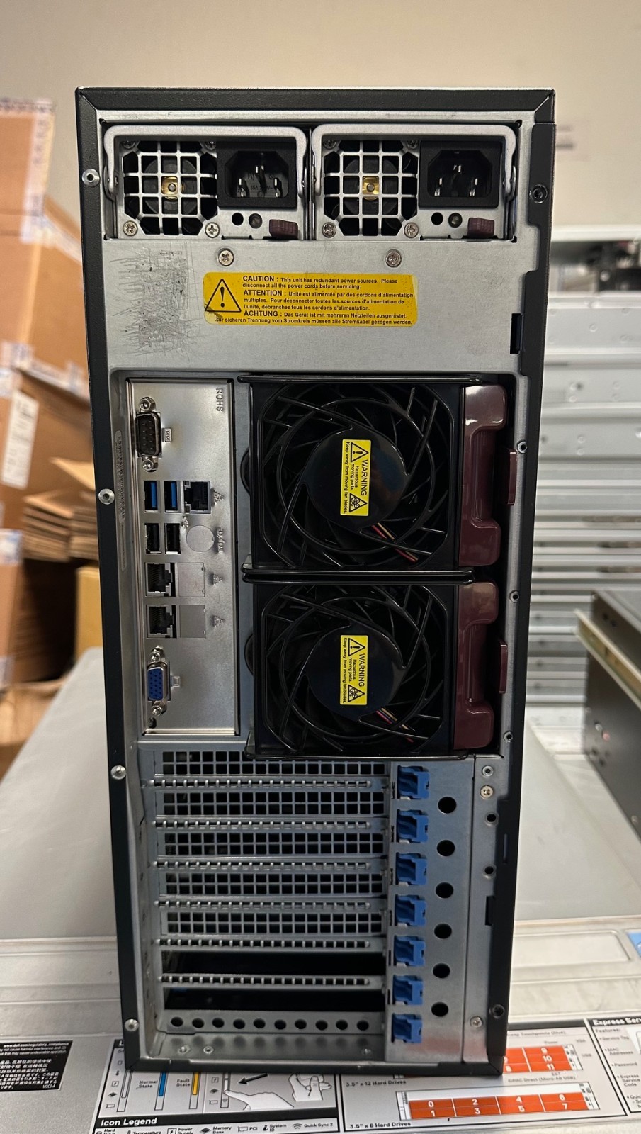 SuperMicro Full Height Tower Server 7049P-TR 2x Xeon 8168 48 Cores 2.7Ghz 32GB