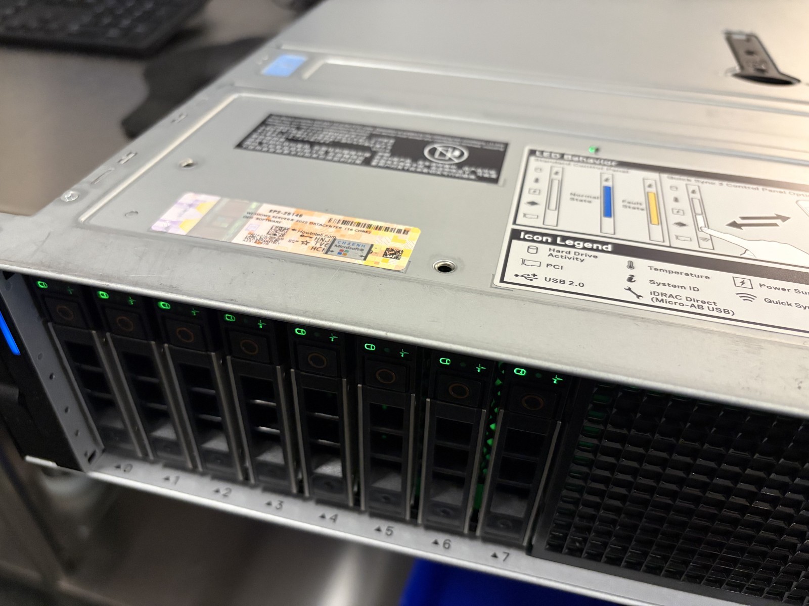 Dell PowerEdge R740 36-Core 14.4TB SAS Server Win 2025 Datacenter + Rails + COA