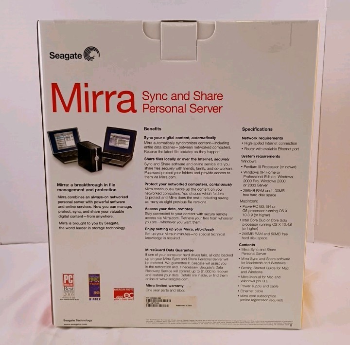 Seagate Mirra Synv and Share Personal Server 320GB Brand New in Box