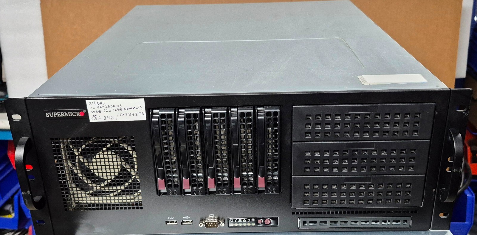 Supermicro CSE-842 4U Server w/X10DRi, 2x E5-2630v3, 32GB RAM, 5x 3.5 Bays
