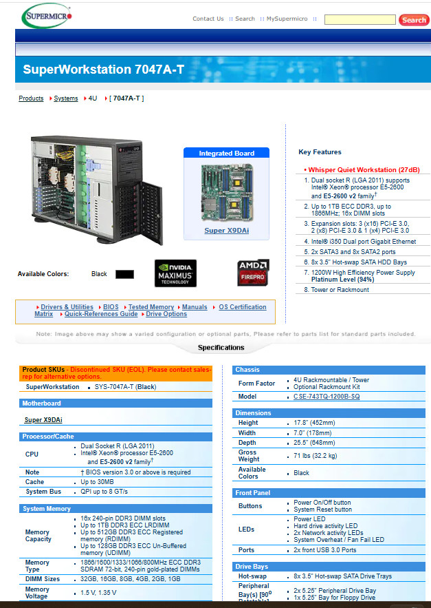 Supermicro SuperWorkstation 7047A-T
