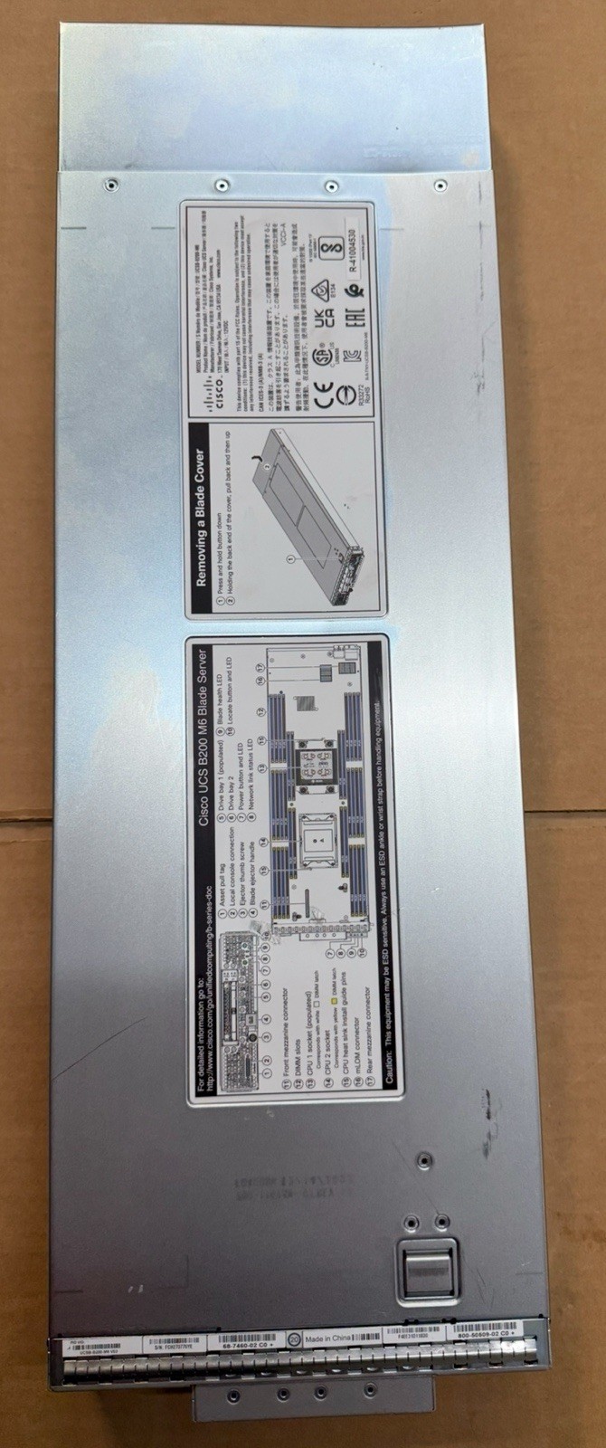 Cisco UCS B200 M6 Blade Server P/N UCSB-B200-M6 *No RAM / CPU / Storage*