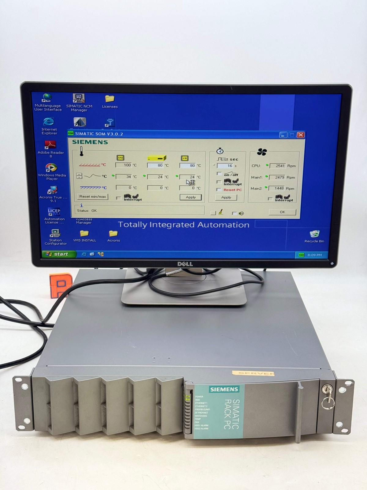 Siemens 6AG4112-0AA21-0BX3 Simatic Rack PC 647B w/ (x2) 6GK1161-3AA01 (Used)