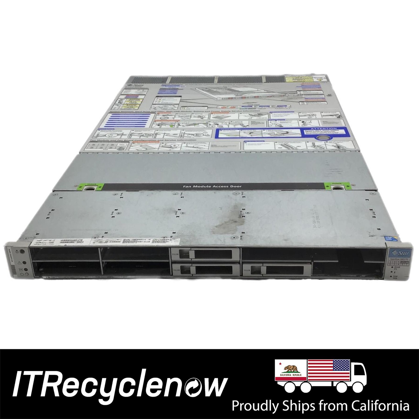 Sun SunFire X4170 Intel Proc. Socket DDR3 DIMMs 8Bay 2.5″ SFF SATA 1U Server