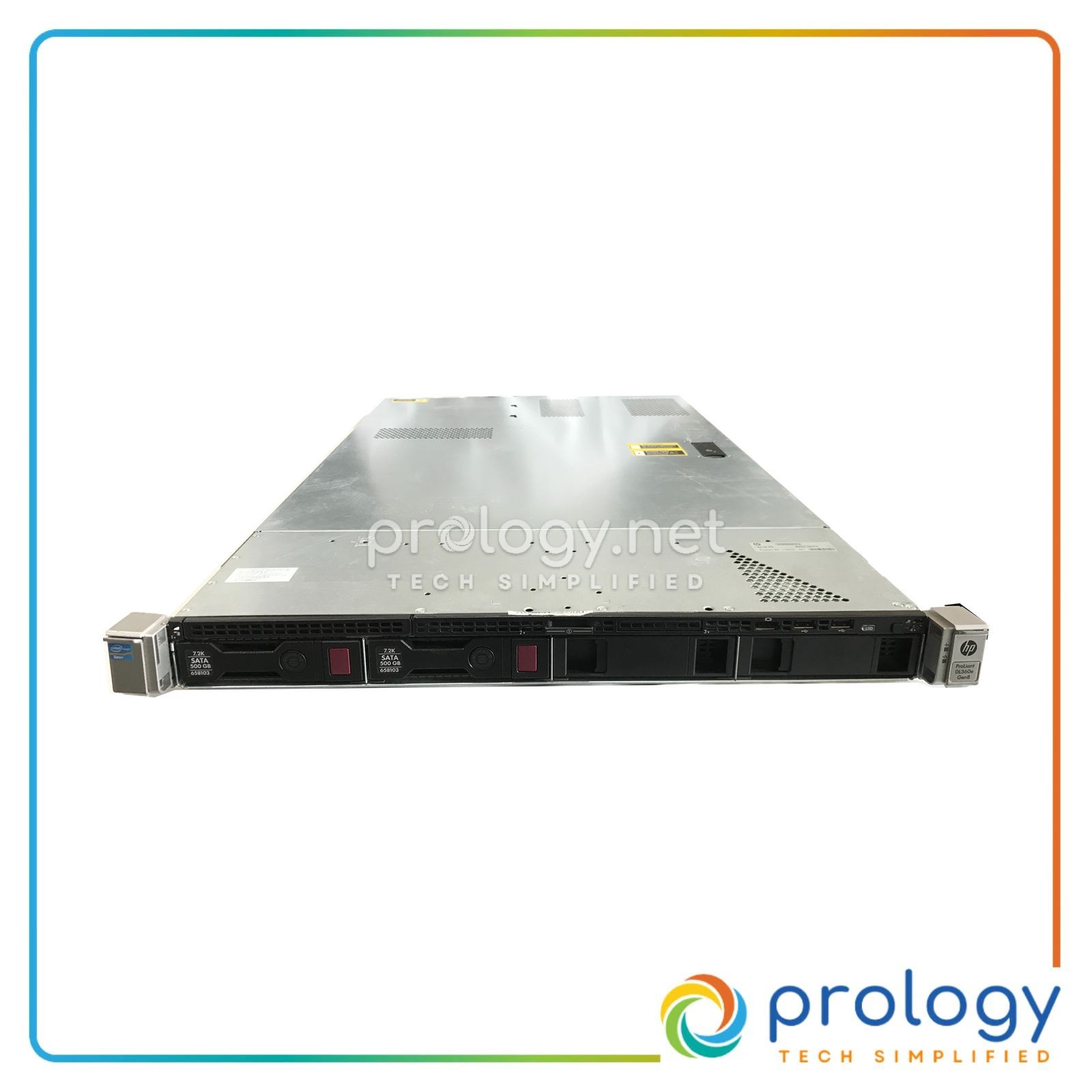 HP ProLiant DL360E Gen8 Server w 1xE5-2403 @1.8GHz 16GB 2x500GB 3.5″ SATA 2xPSU