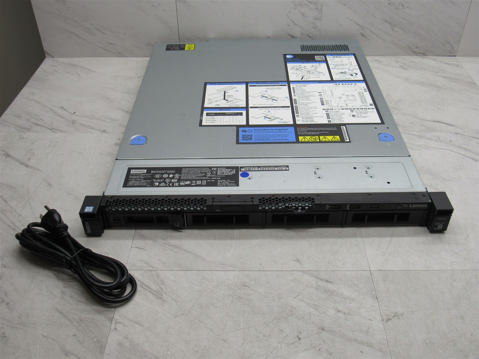 Lenovo ThinkSystem SR250 Intel Xeon E-2124 3.30 GHz 4-Bay Server