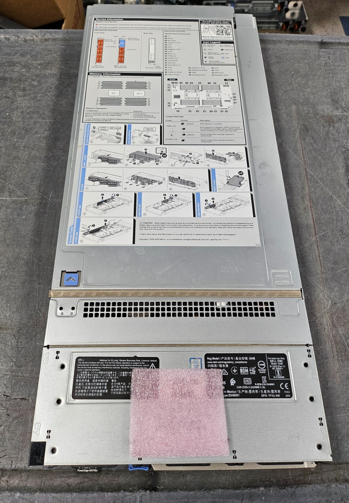 DELL POWEREDGE MX740c -Blade, 2×6130 2.1 16c,32gb,0x0,h730 2gb, ndc