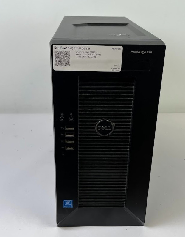 Dell PowerEdge T20 Tower Server Pentium G3220 16GB DDR3 No HDD
