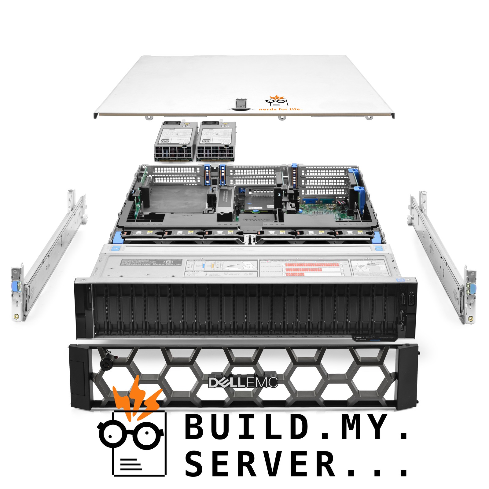 Dell PowerEdge R740xd NVMe Server 3.80Ghz 8-Core 96GB RAM 19TB SSD Storage Rails
