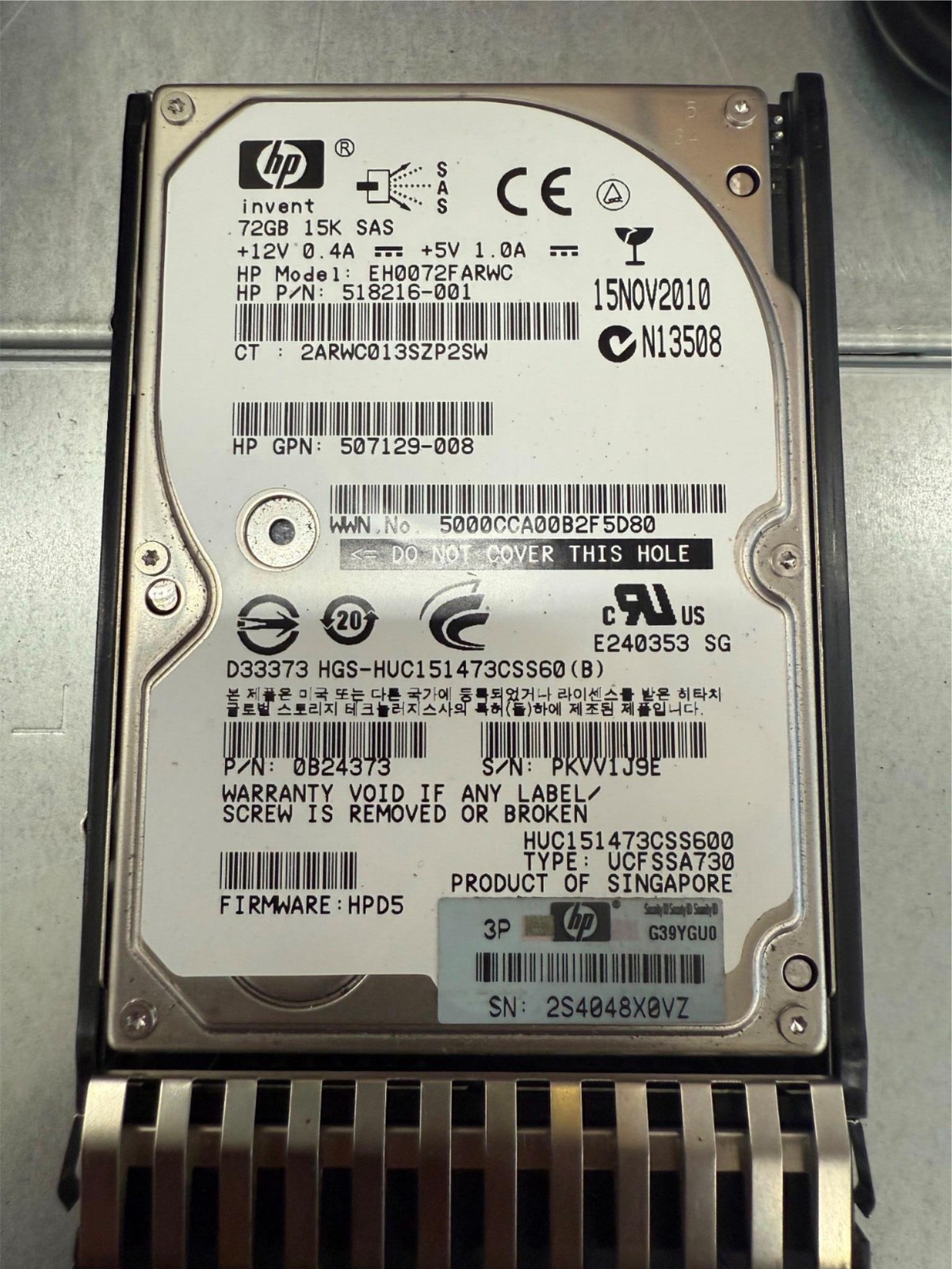 HP ProLiant DL360 G7 2x Xeon X5650 2.66GHz 60GB RAM 4x 72GB HDD w/ Rails