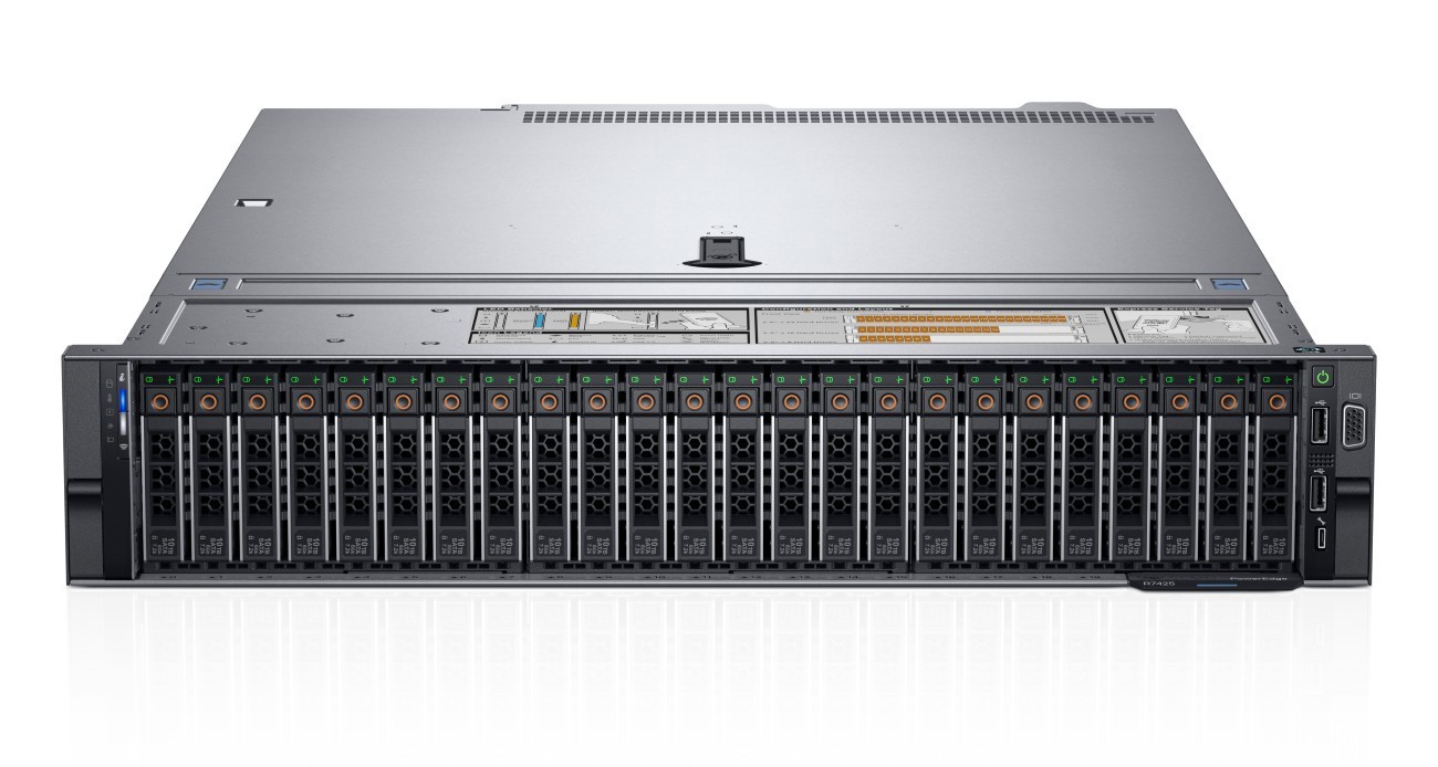 Server Dell R7425 24×2.5″ (8xNVMe) with 2x EPYC 7371 32GB H730P 2x960GB 2xPSU