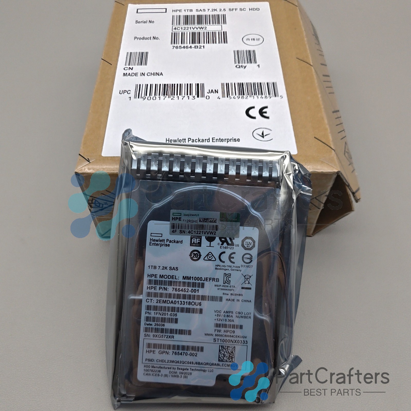 HP 1TB 7.2K SAS 12G 2.5 inch G8 G9 HDD hard drive 765464-B21 765872-001 US