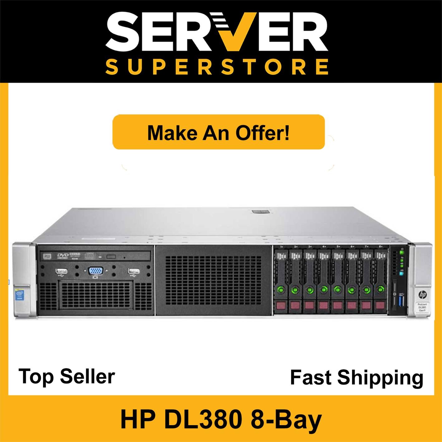 HP ProLiant DL380 G9 Server 2x E5-2698 V4 = 40 Cores P440ar 32GB RAM 2x trays