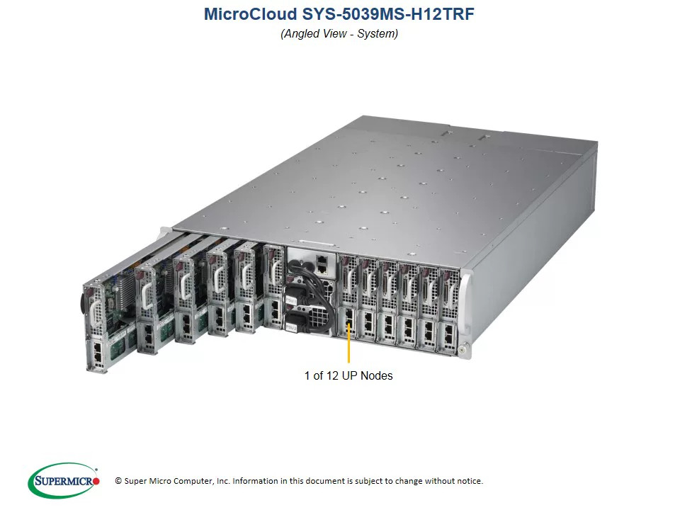 Supermicro 5039MS-H12TRF 12Node Server Support Intel Xeon E3-1200 v6/v5 CPU