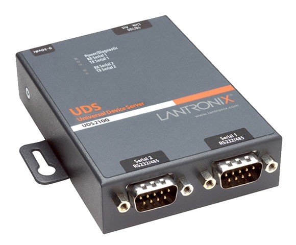 Lantronix UDS2100 2-Port Device Server – 2 x DB-9 , 1 x RJ-45