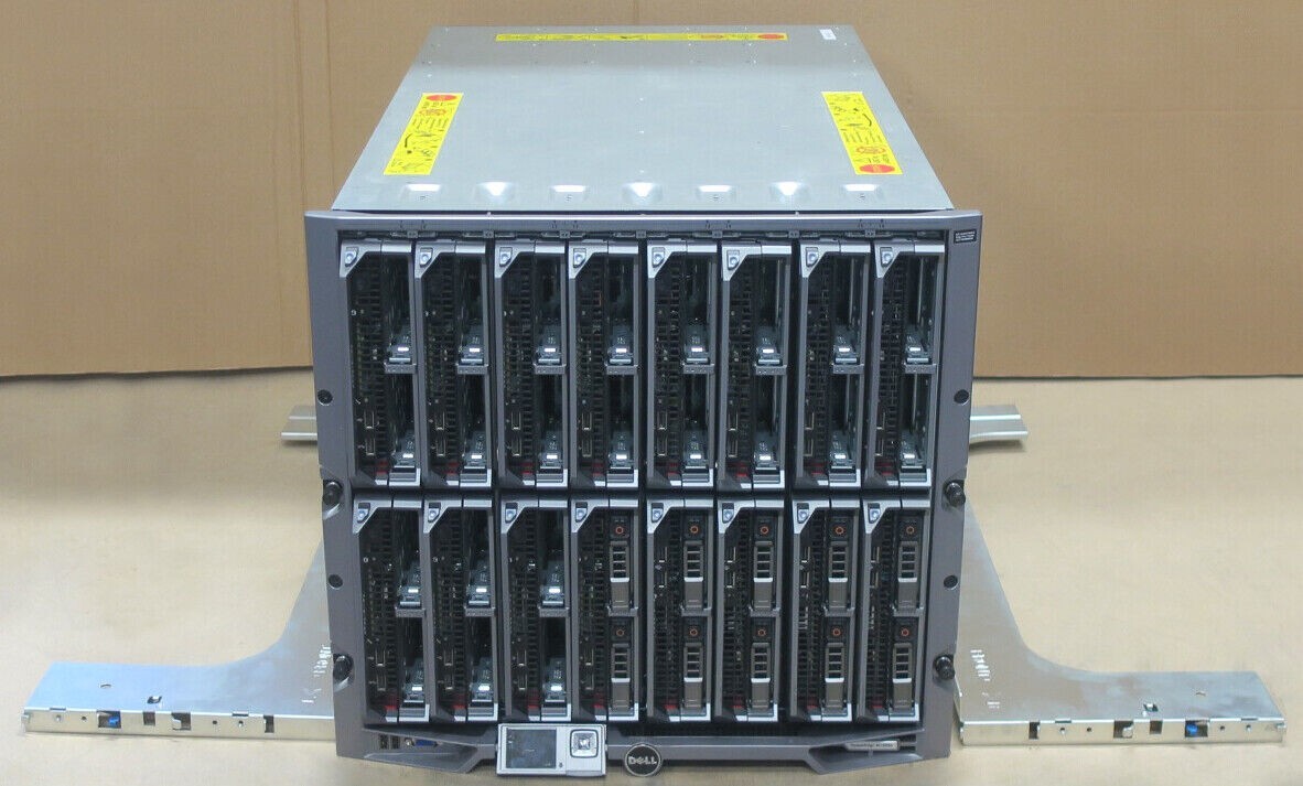 Dell PowerEdge M1000E 12x M630 E5-2680v4 4x M620 E5-2680v2 64GB RAM Blade Server