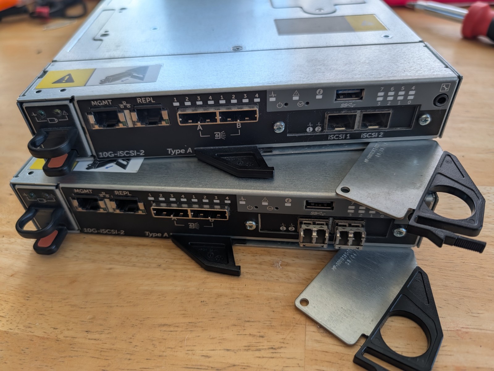 Dell Compellent 10G-iSCSI-2 Pair 010N16 SC4020 Controller Sleds w/ SFPs Licenses