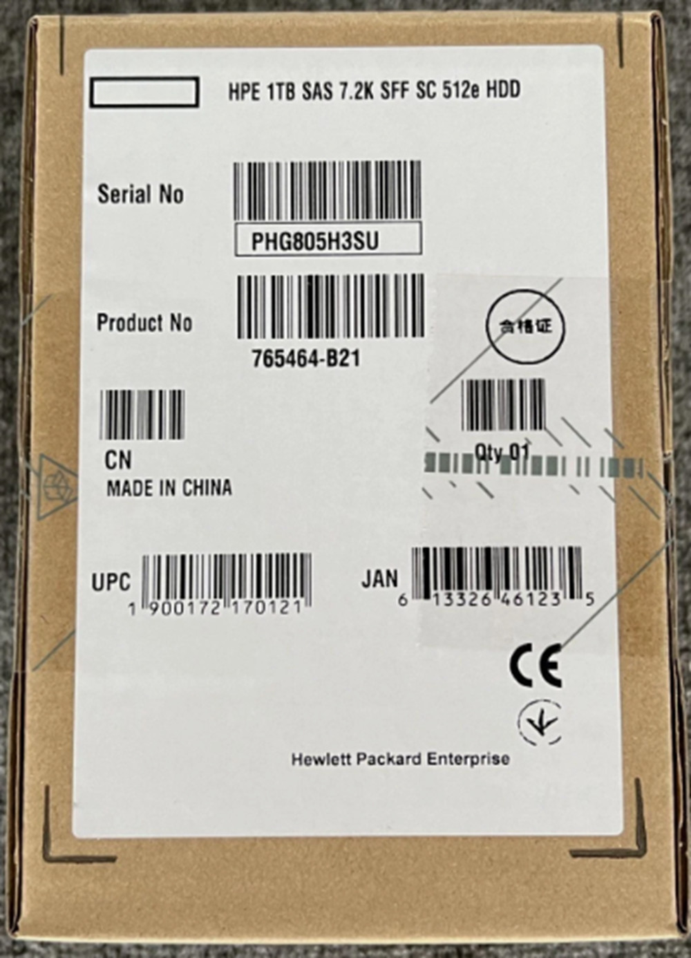 One New HP 765464-B21 765872-001 1TB 7.2K SAS 12G 2.5 inch G8 G9 HDD hard drive