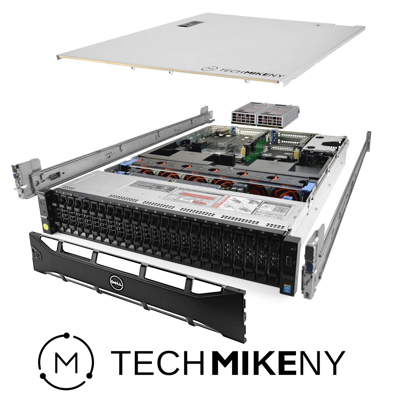 Dell PowerEdge R730xd Server 24B SFF 2.60Ghz 20-Core 16GB RAM +24x Caddies Rails